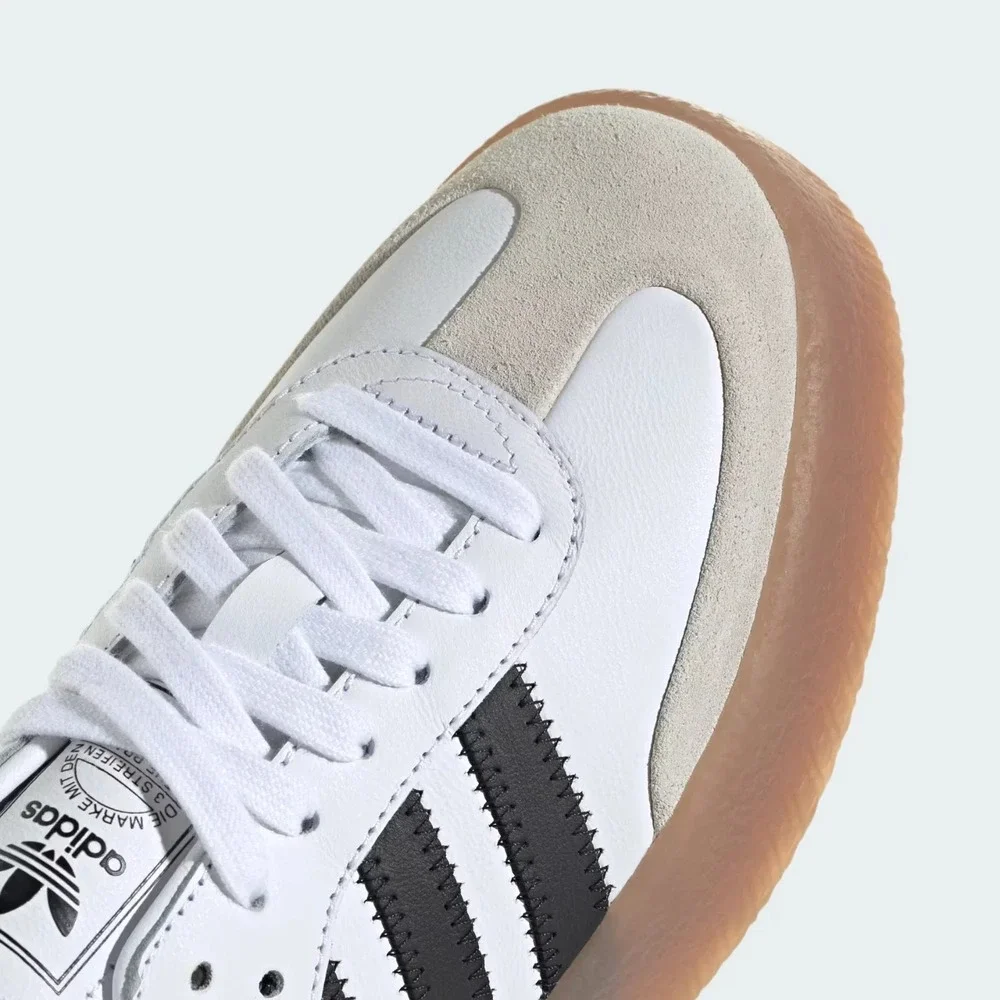 adidas Sambae White Black Gum JI1349 Women's Size 8.5 New Platform - Picture 4 of 9